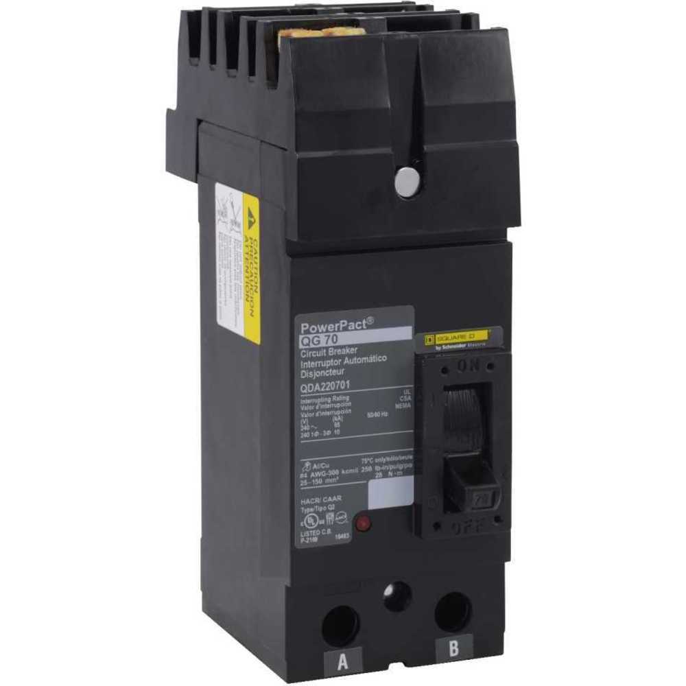 SQUARE D QDA220701 Circuit Breaker 70a 2p 240vac Lug | AF9HFQ 2GPE5