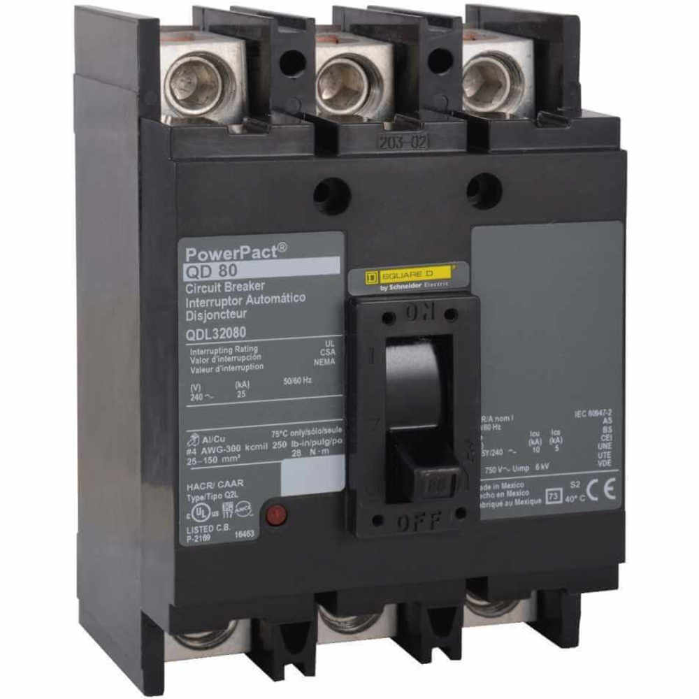 SQUARE D QGL32090 Circuit Breaker Feed-thru 90 Amp 240vac 3p 65kaic@240v | AG8UET