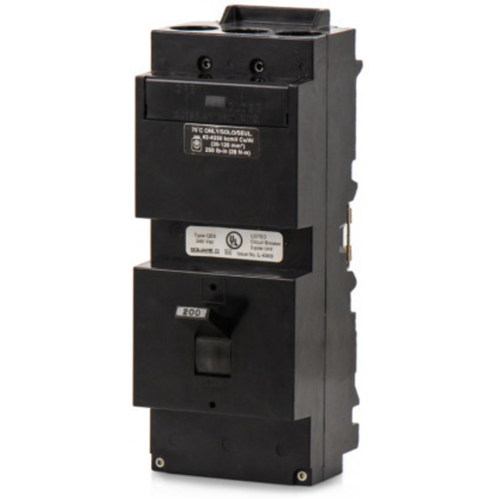 SQUARE D QE3200VH Plug In Circuit Breaker Qe 200 Amp 240vac 3p 22kaic@240v | AG8UDC