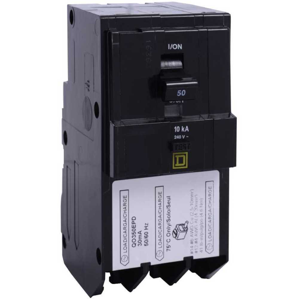 SQUARE D QO350EPD Plug In Circuit Breaker 50a 3p 10ka 240v | AG7GBB 6RHG8