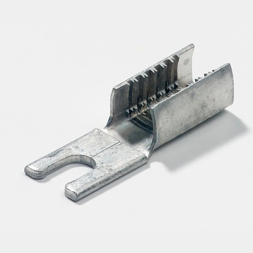 THOMAS & BETTS 22F061 Compression Copper Lug, 2 Hole, 600V To 35Kv Rating, 1 Awg Wire | BK8VLX