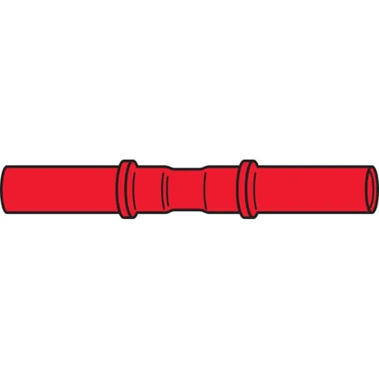 Aircraft Splice Connector, 22 To 18 AWG Conductor Size, Electroplated Tin Finish