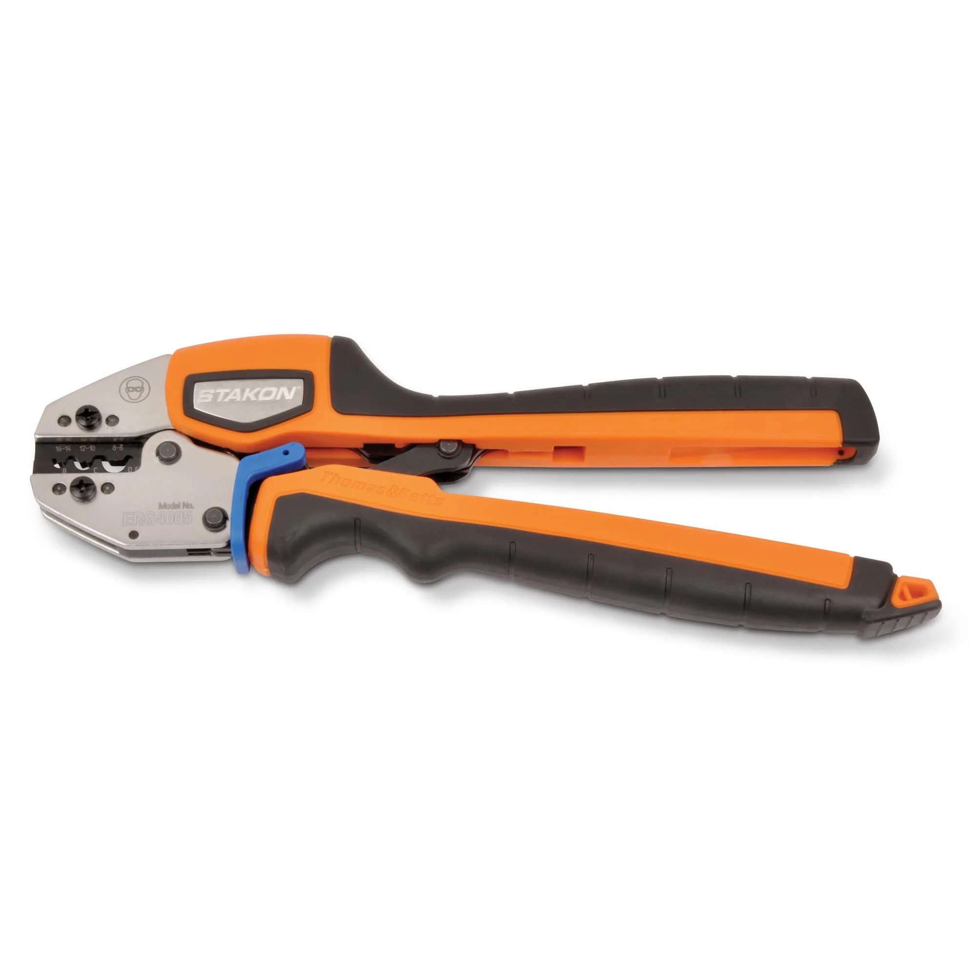 Crimping Tool, 16 To 6 AWG Cable/Wire Size, Ergonomic/Palm Grip Handle Type