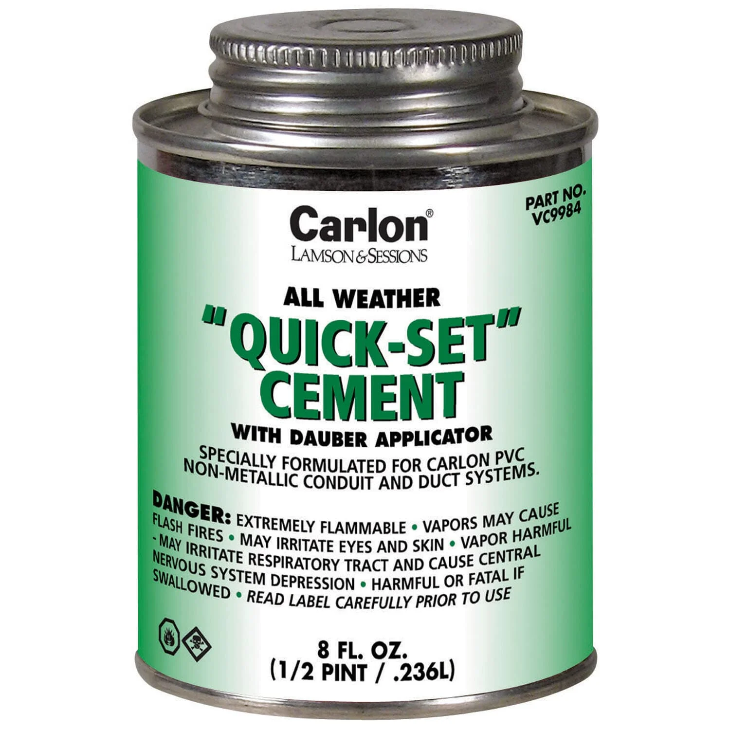 Quickset Clear Cement, Specially Formulated For Pvc Non-Metallic Conduit And Duct System