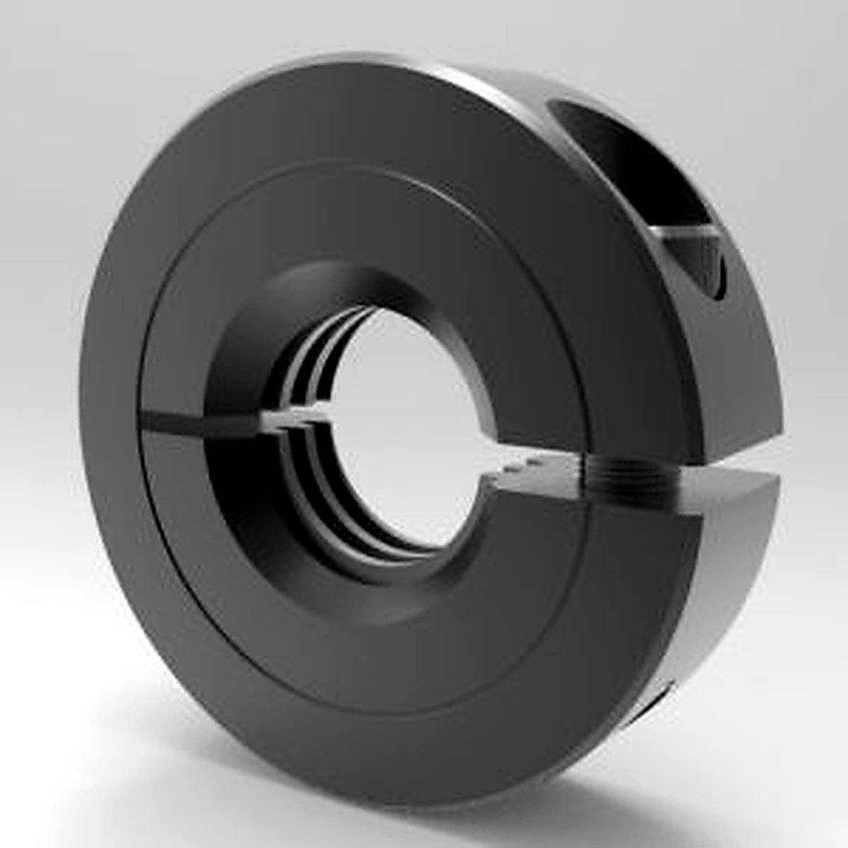 Stafford Mfg 11L106 Threaded Shaft Collar, LH Thread, 1 Piece Split, Clamp Type, 1-3/8-4 Inch Bore, Steel | CJ6FPU