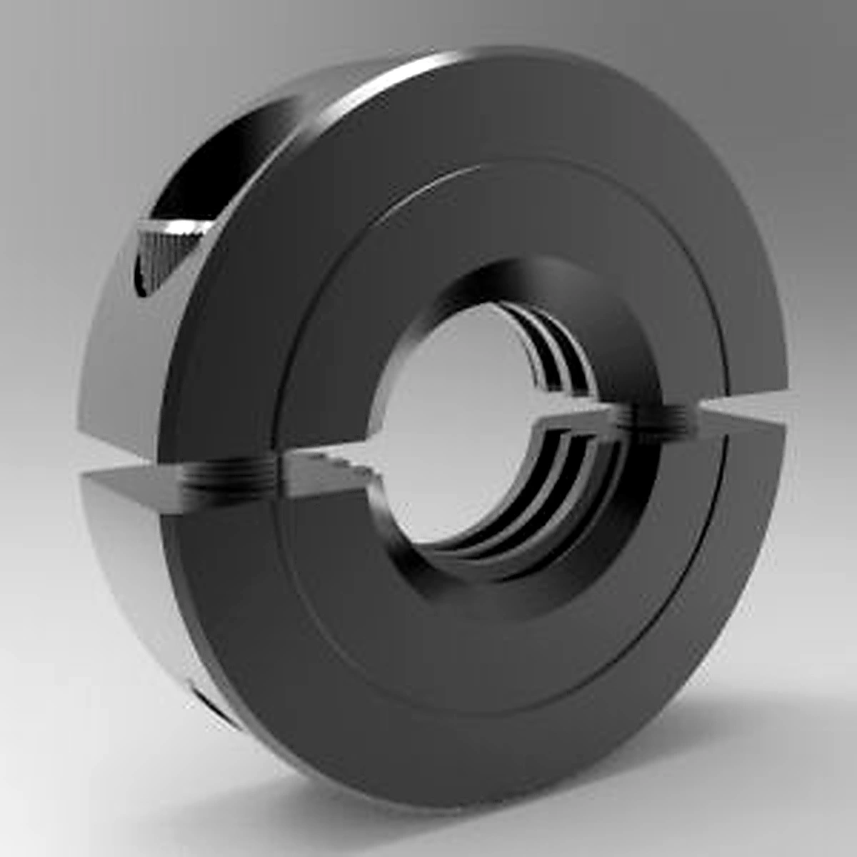 Stafford Mfg 11L006F Threaded Shaft Collar, LH Thread, 2 Piece Split, Clamp Type, 3/8-12 Inch Bore, Steel | CJ6FQR