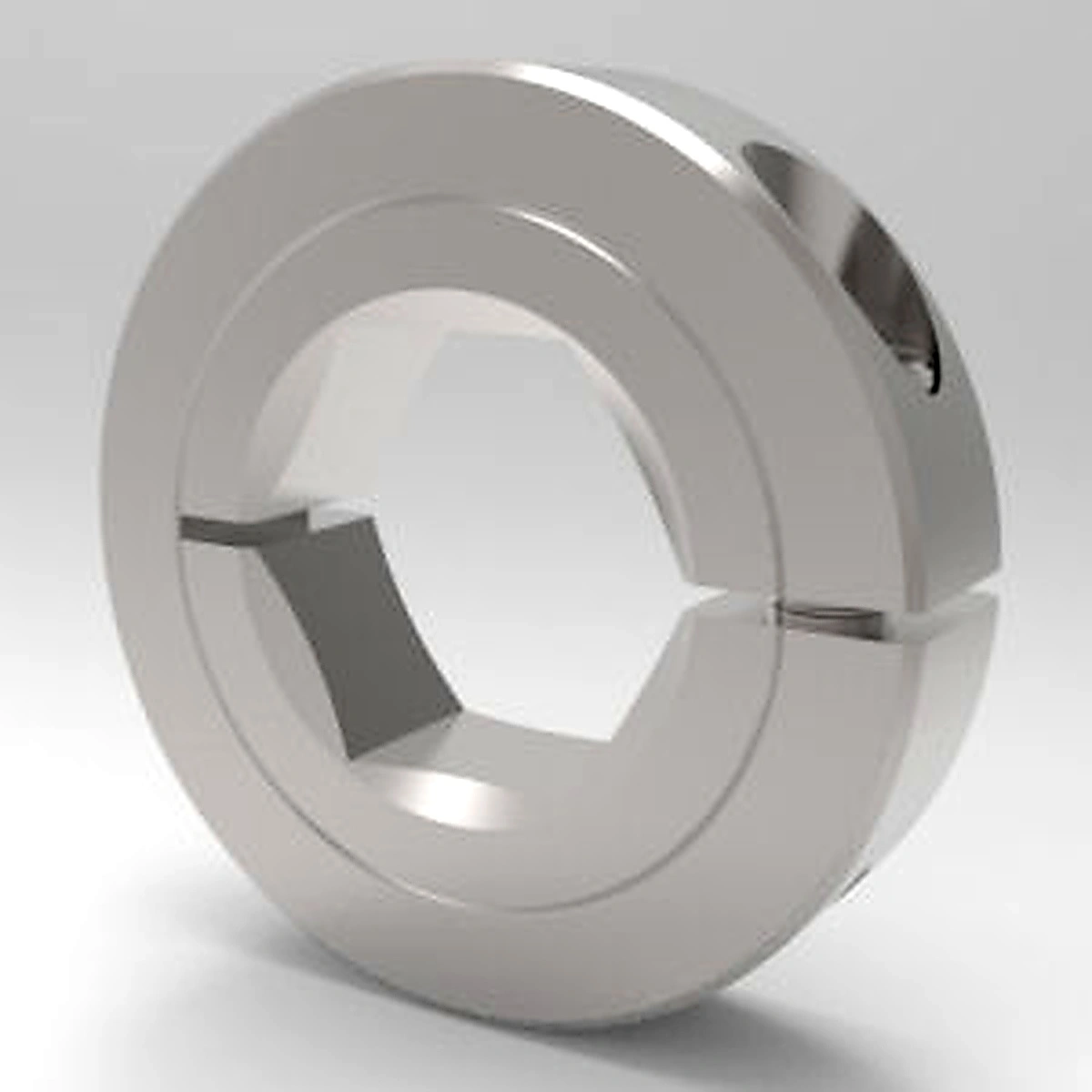 Stafford Mfg 12S014 Shaft Collar, 1 Piece Split, Clamp Type, 7/8 Inch Hex Bore, SS | CJ6FUM