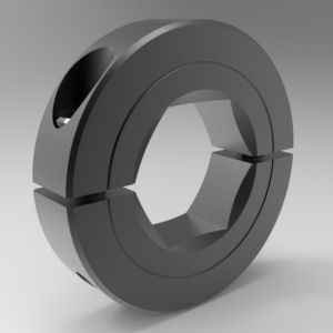 Stafford Mfg 13L004 Shaft Collar, 2 Piece Split, Clamp Type, 1/4 Inch Hex Bore, Steel | CJ6FUP