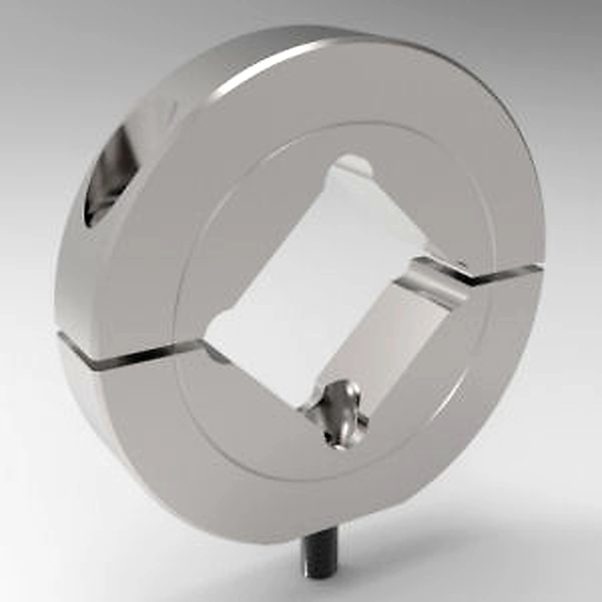 Stafford Mfg 15A104CP Shaft Mounting Collar, 2 Piece Split, 1 Flat Surface, 1-1/4 Inch Square Bore, Aluminum | CJ6KVV