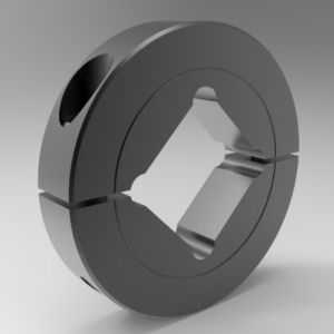 Stafford Mfg 15L112 Shaft Collar, 2 Piece Split, Clamp Type, 1-3/4 Inch Square Bore, Steel | CJ6FRY