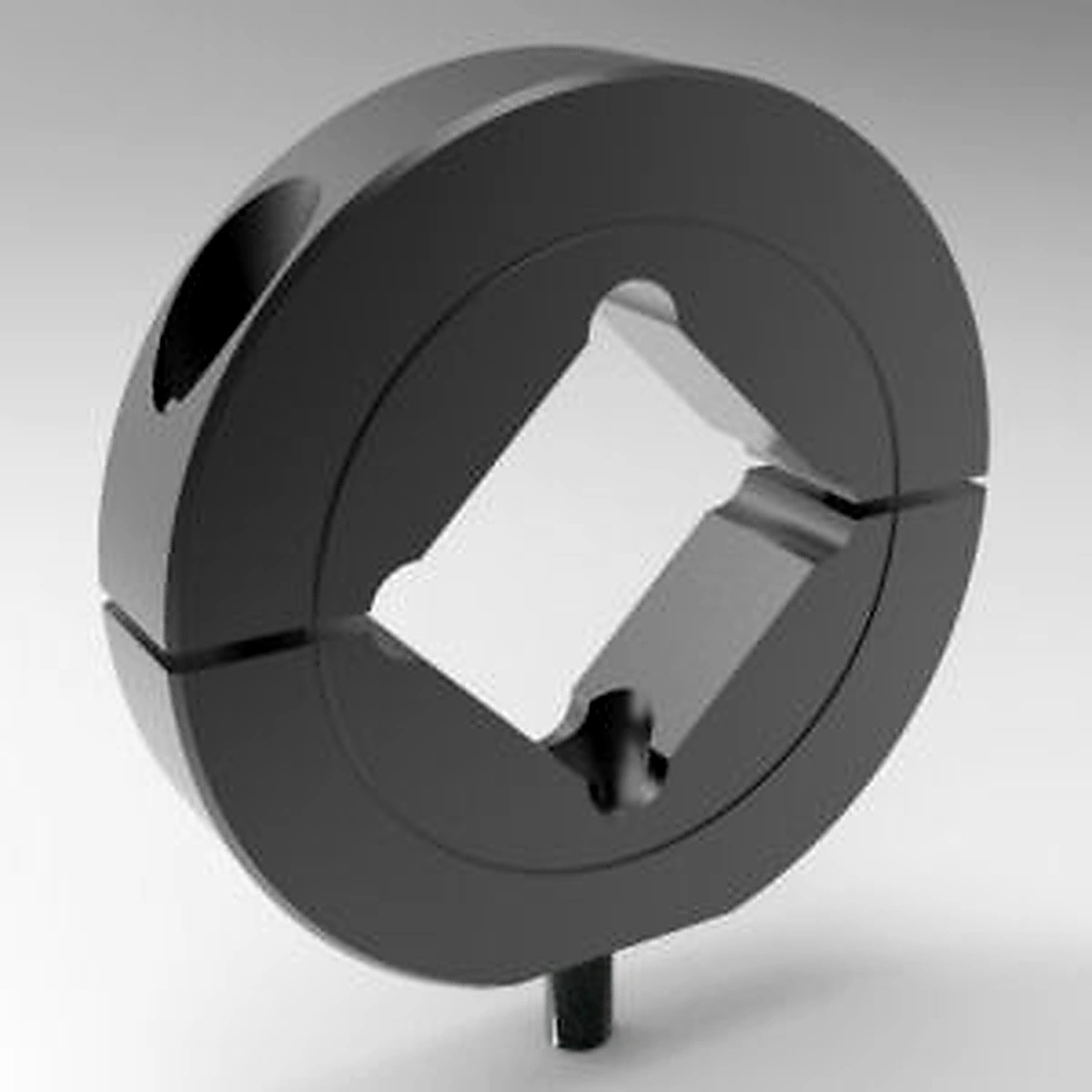 Stafford Mfg 15L104CP Shaft Mounting Collar, 2 Piece Split, 1 Flat Surface, 1-1/4 Inch Square Bore, Steel | CJ6KUP