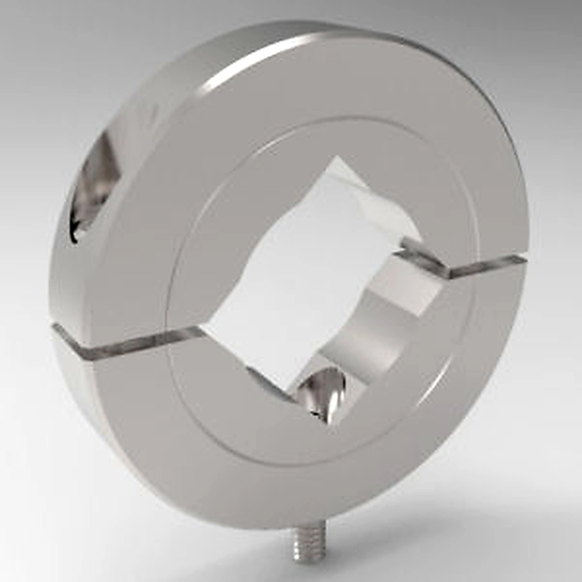 Stafford Mfg 15S010CP Shaft Mounting Collar, 2 Piece Split, 1 Flat Surface, 5/8 Inch Square Bore, SS | CJ6KVB