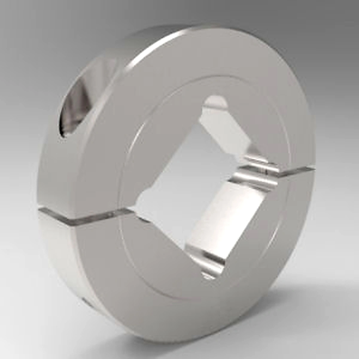 Stafford Mfg 15S200 Shaft Collar, 2 Piece Split, Clamp Type, 2 Inch Square Bore, SS | CJ6FTT