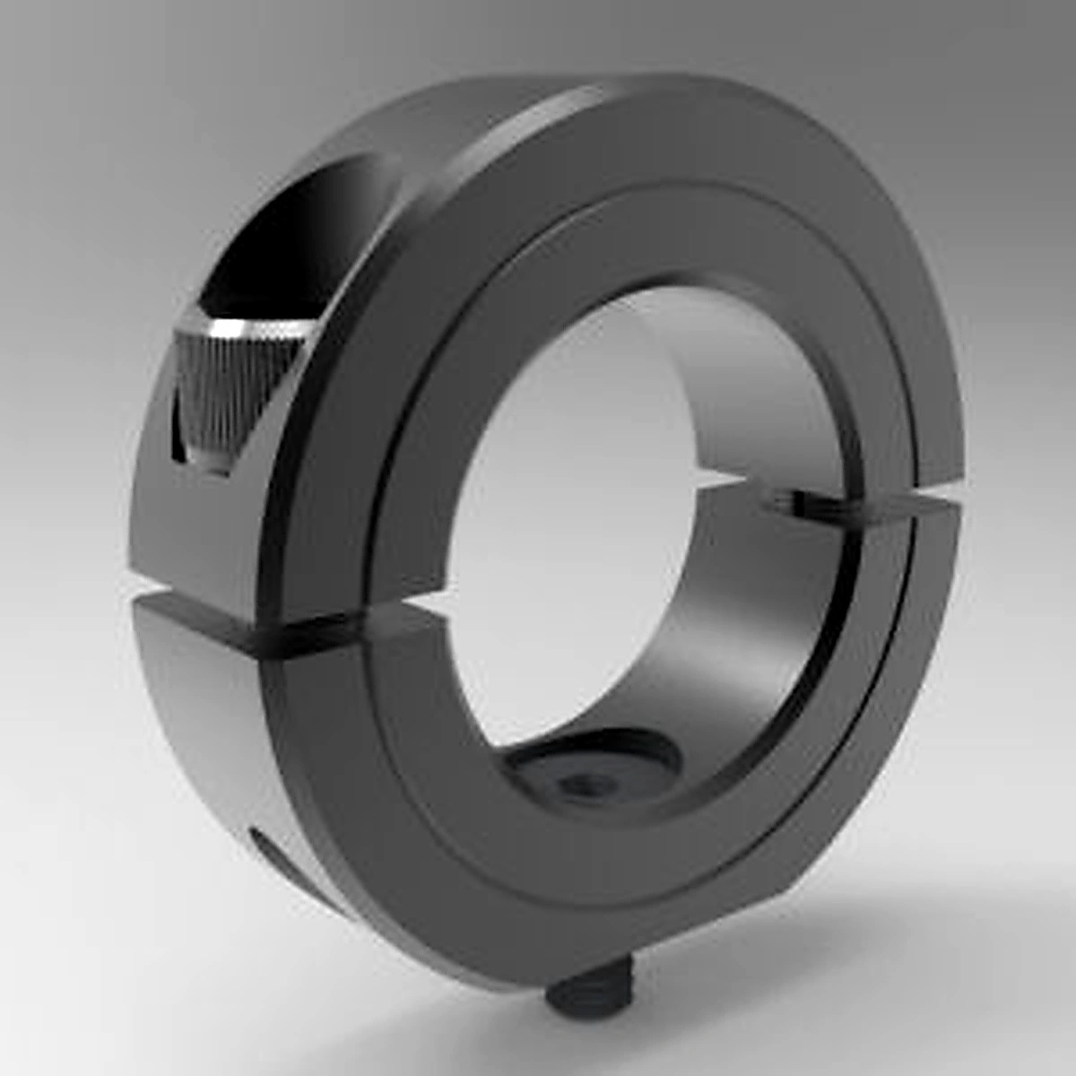 Stafford Mfg 19L101PCP Pipe Mounting Collar, 2 Piece Split, Clamp Type, 1 Flat Surface, 1.065 Inch Bore, Steel | CJ6JHL