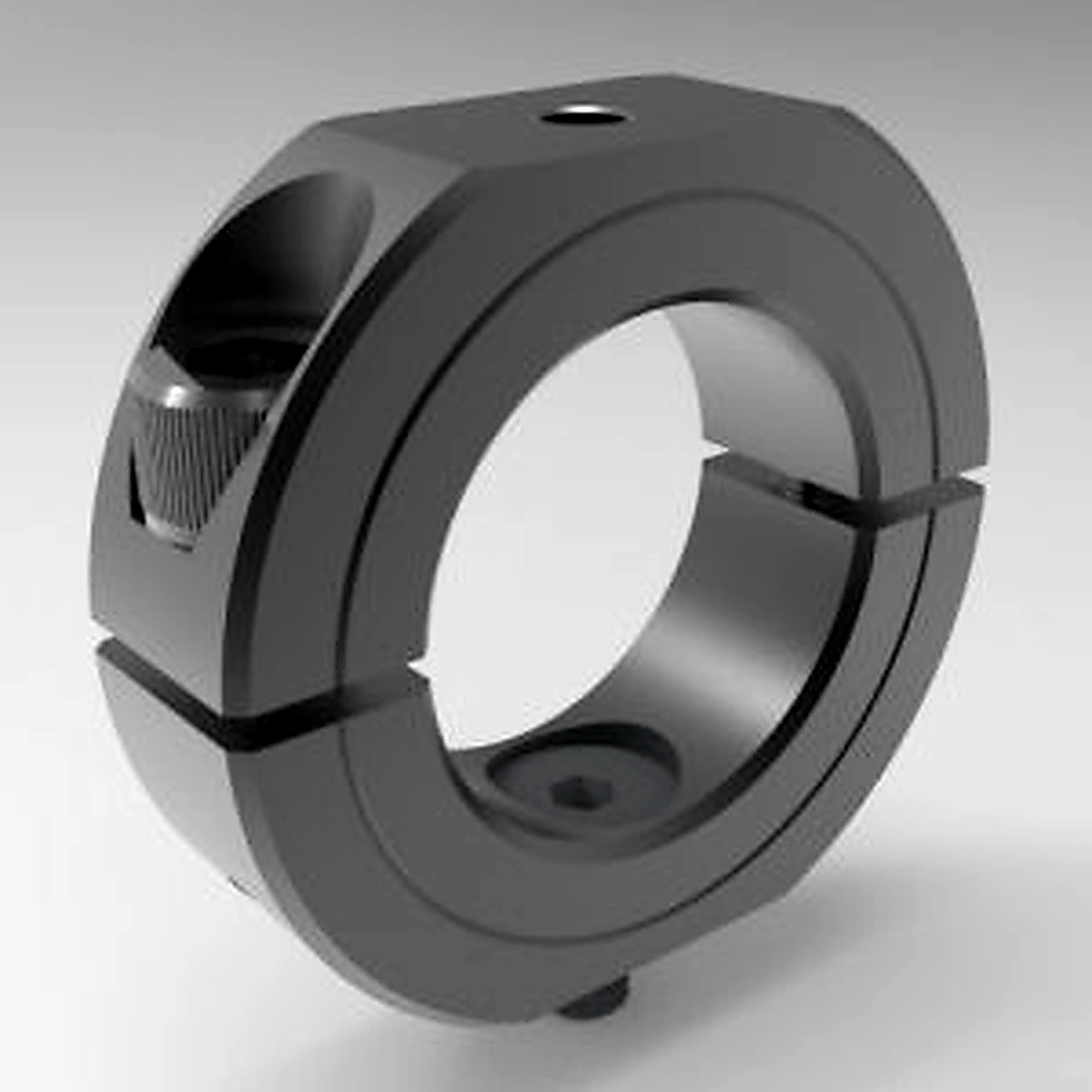 Stafford Mfg 19L102ST Shaft Mounting Collar, 2 Piece Split, Clamp Type, 2 Flat Surface, 1-1/8 Inch Bore, Steel | CJ6JKA