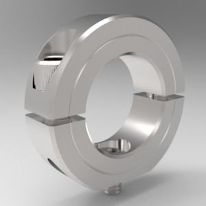 Stafford Mfg 19S012CP Shaft Mounting Collar, 2 Piece Split, Clamp Type, 1 Flat Surface, 3/4 Inch Bore, SS | CJ6JKT