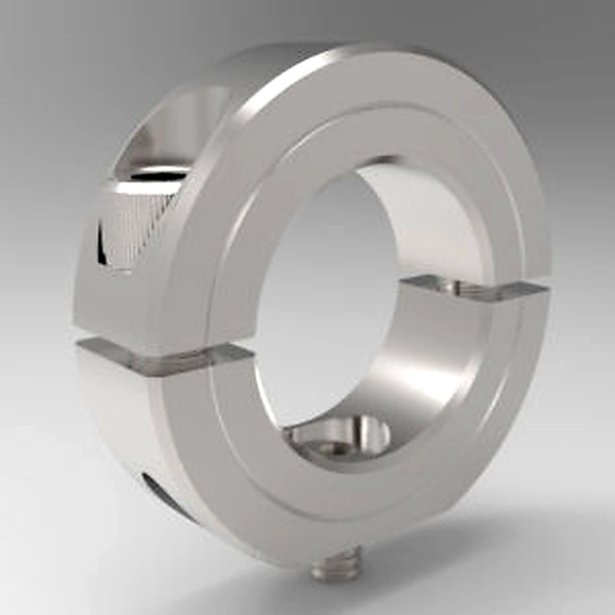 Stafford Mfg 19S012CP Shaft Mounting Collar, 2 Piece Split, Clamp Type, 1 Flat Surface, 3/4 Inch Bore, SS | CJ6JKT