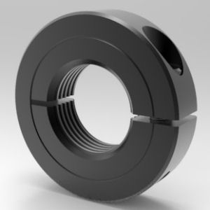 Stafford Mfg 3L004 Threaded Shaft Collar, 1 Piece Split, Clamp Type, 1/4-28 Inch Threaded Bore, Steel | CJ6FEE