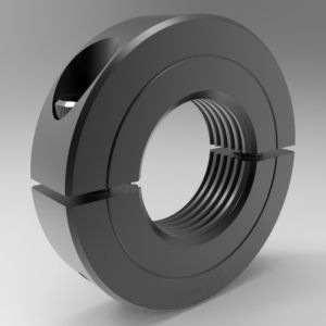 Stafford Mfg 3L104F Threaded Shaft Collar, 2 Piece Split, Clamp Type, 1-1/4-12 Inch Threaded Bore, Steel | CJ6FJW