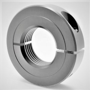 Stafford Mfg 3S004 Threaded Shaft Collar, 1 Piece Split, Clamp Type, 1/4-28 Inch Threaded Bore, SS | CJ6FFH