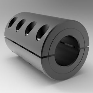 Stafford Mfg 5L004004F Rigid Shaft Coupling, 2 Piece Split, Clamp Type, 1/4 x 1/4 Inch Bore, Steel | CJ6GEQ