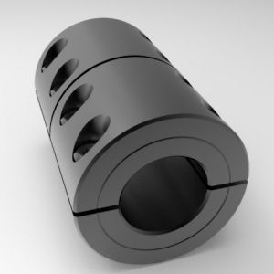 Stafford Mfg 5L008008T Rigid Shaft Coupling, 3 Piece Split, Clamp Type, 1/2 x 1/2 Inch Bore, Steel | CJ6GND