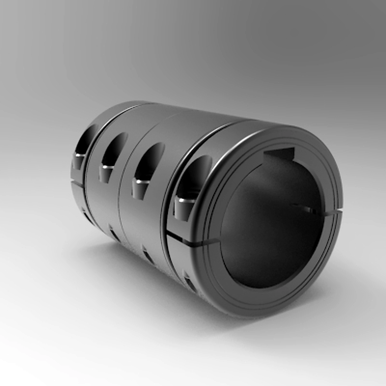 Stafford Mfg 5LM016016FKPSC Precision Sleeve Coupling, 2 Piece Split, With 5mm Keyway, 16mm I.D., Steel | CJ6GZU