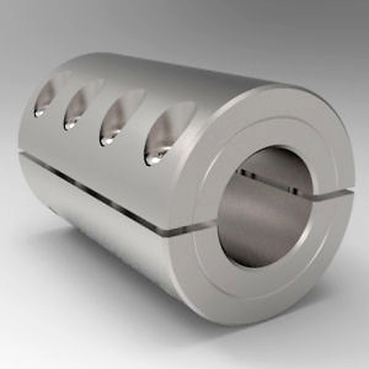 Stafford Mfg 5S014014F Rigid Shaft Coupling, 2 Piece Split, Clamp Type, 7/8 x 7/8 Inch Bore, SS | CJ6GGE