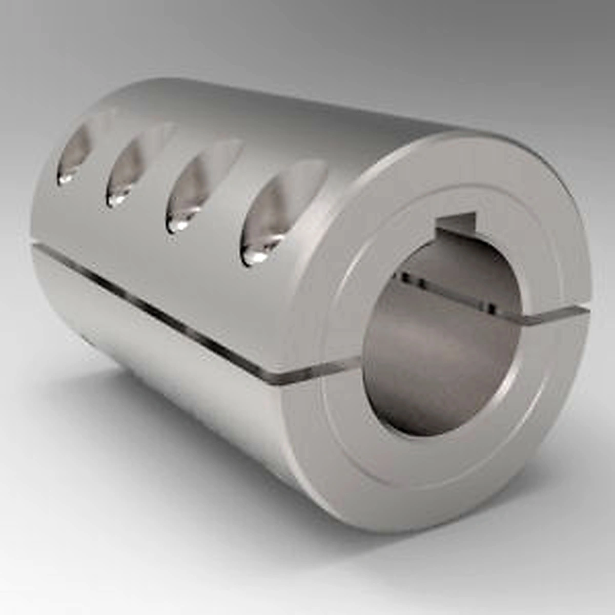 Stafford Mfg 5S012012FK Rigid Shaft Coupling, Keyway, 2 Piece Split, Clamp Type, 3/4 x 3/4 Inch Bore, SS | CJ6GLU