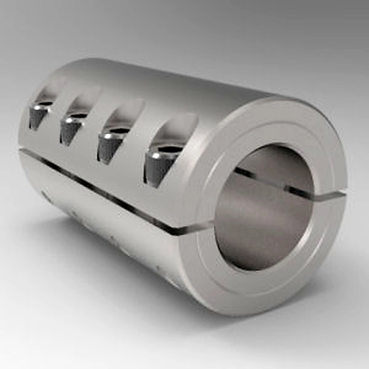 Stafford Mfg 7A010010F Rigid Shaft Coupling, 2 Piece Split, Clamp Type, 5/8 x 5/8 Inch Bore, Aluminum | CJ6GKM