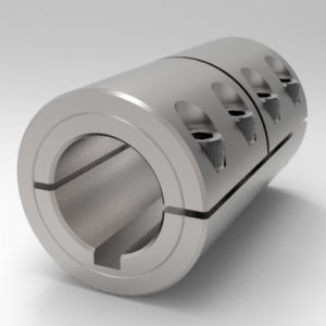 Stafford Mfg 7A008008K Rigid Shaft Coupling, Keyway, 1 Piece Split, Clamp Type, 1/2 x 1/2 Inch Bore, Aluminum | CJ6GEN