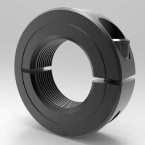 Stafford Mfg 7L104F Threaded Shaft Collar, 1 Piece Split, Clamp Type, 1-1/4-12 Inch Threaded Bore, Steel | CJ6FHG