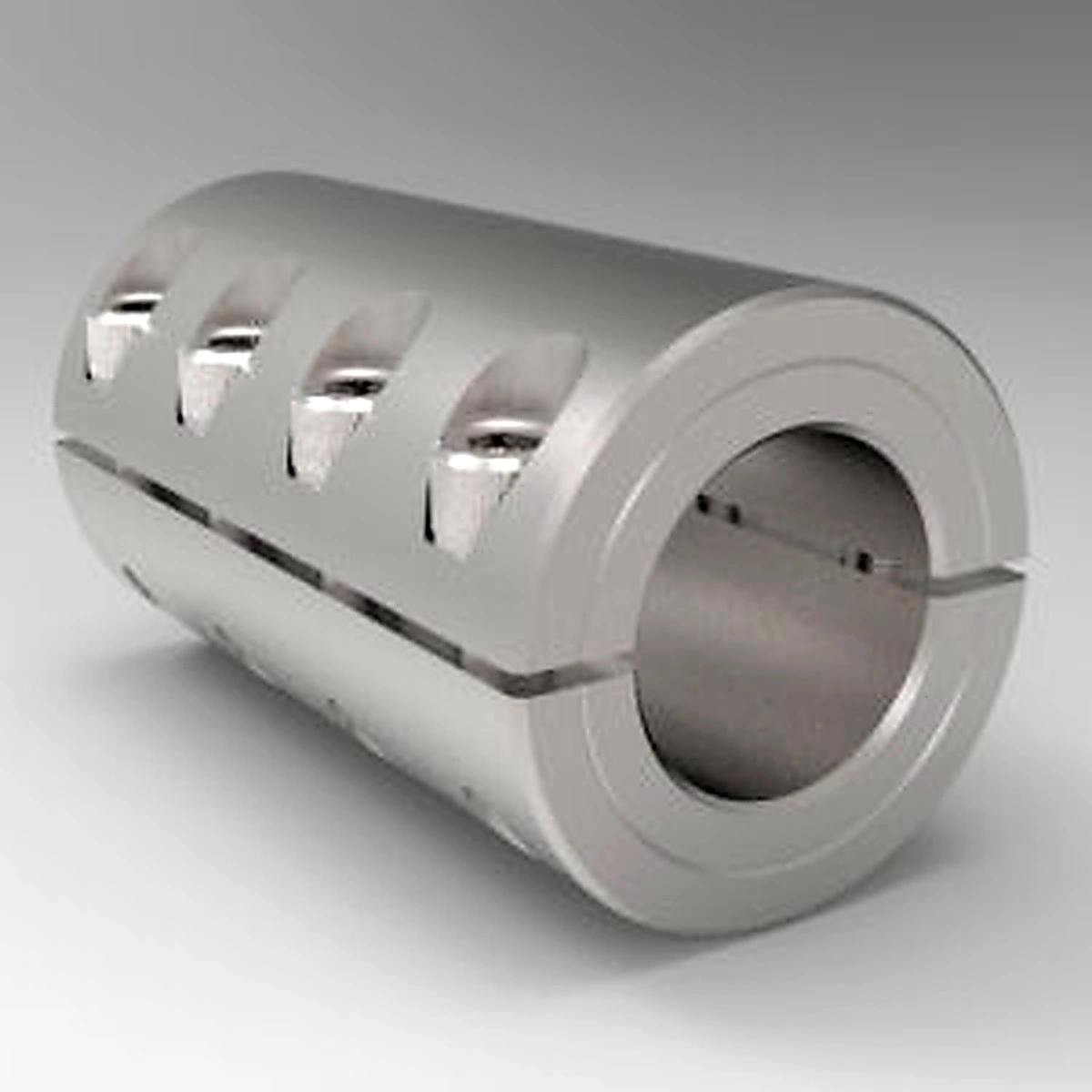 Stafford Mfg 7S014010F Rigid Shaft Coupling, 2 Piece Split, Clamp Type, 7/8 x 5/8 Inch Bore, SS | CJ6GJP