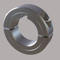 Stafford Mfg 8MW012K Weldable Shaft Collar, 2 Piece Split, 3/4 Inch I.D., 3/16 Inch Keyway, 1018 Steel | CJ6LJR