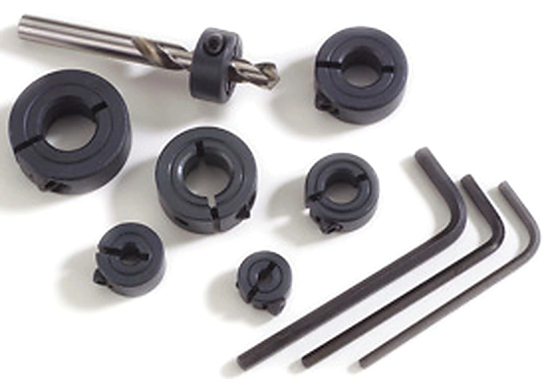 Stafford Mfg DSK1PB Drill Stop Collar Kit, 1 Piece Split, Clamp Type, Steel, 7 Pieces | CJ6MDR