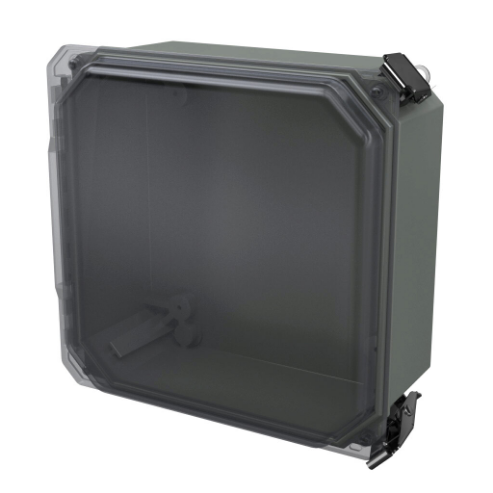 STAHLIN DSCC80804HPL Enclosure, 8 x 8 x 4 Inch Size, Wall Mount, Fiberglass Reinforced Polyester, Gray | CV7JZL