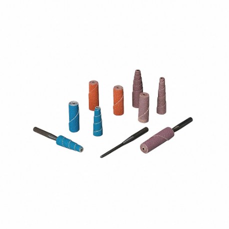 STANDARD ABRASIVES 707336 Cartridge Roll, Straight, 3/8 Inch Dia x 1 1/2 Inch L, 1/8 Inch Pilot, Aluminum Oxide | CU4GYX 34AX79