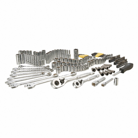 STANLEY STMT71653 Mechanics Tool Set, 145 Pcs, 145 Total Pcs, SAE, 1/4 in/3/8 Inch Socket Drive Size | CU4JXM 41VE16
