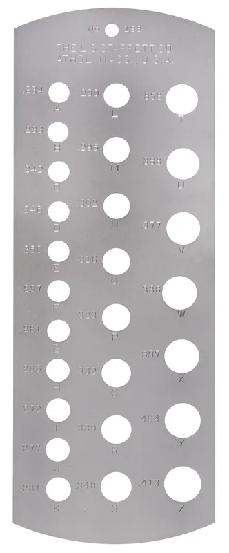 STARRETT 198 Letter Size Drill Gage A-z | AC4HHY 2ZVD6 / 50718