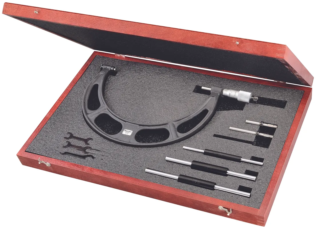 STARRETT 224.1BRLZ Mechanical Interchangeable-Anvil Outside Micrometer, Mechanical, Inch to Inch Range | CU4NUX 53VD26
