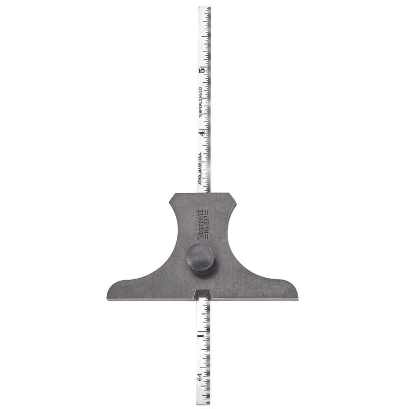 Rule Depth Gage, Steel, 0-6 Inch Range