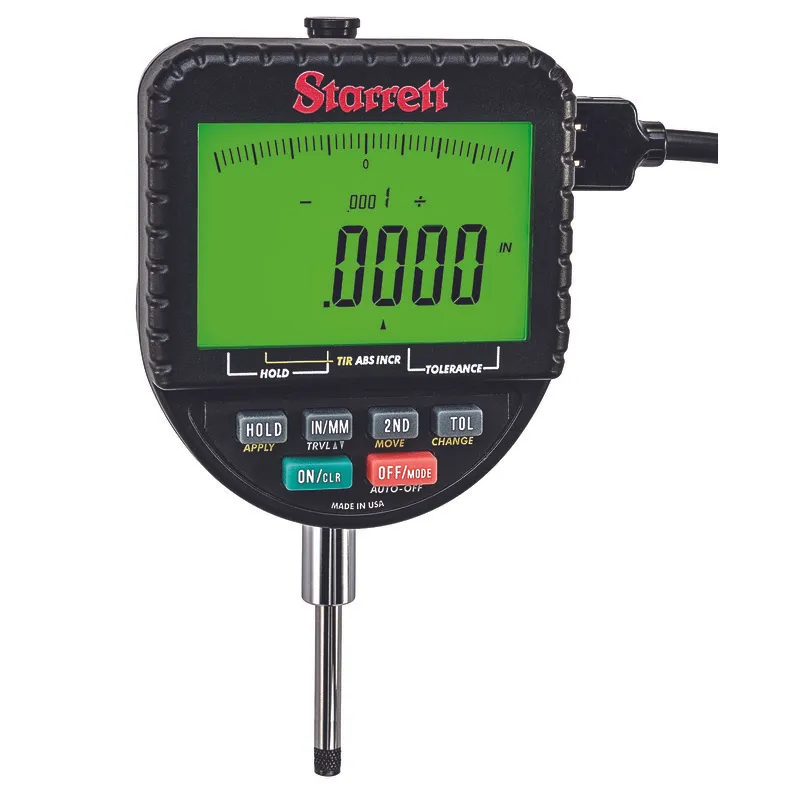 STARRETT 2700-800 Backlit Digital Indicator with Replaceable Back, 0-1 Inch Range, IP54 | CU4NPV 53VD65