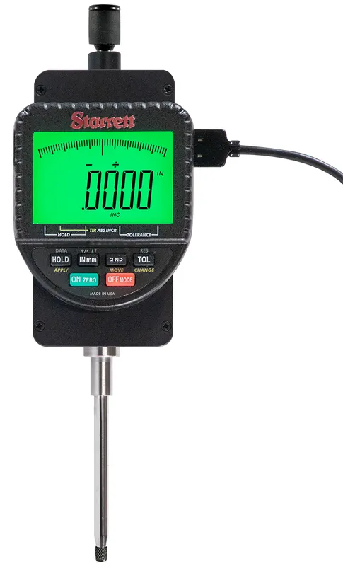 STARRETT 2700-803 Backlit Digital Indicator with Replaceable Back, 0-2 Inch Range, IP54 | CU4NNR 53VD68