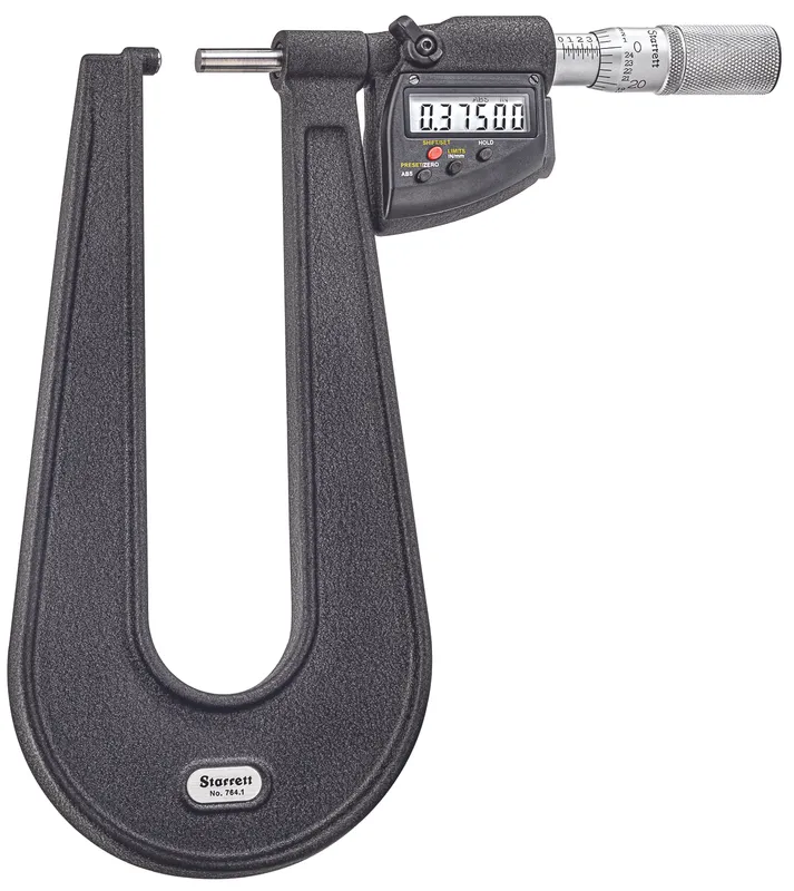 STARRETT 764.1AXFL Digital Sheet Metal Micrometer | CN2TNA 222XRL-1/2 / 5TZY4