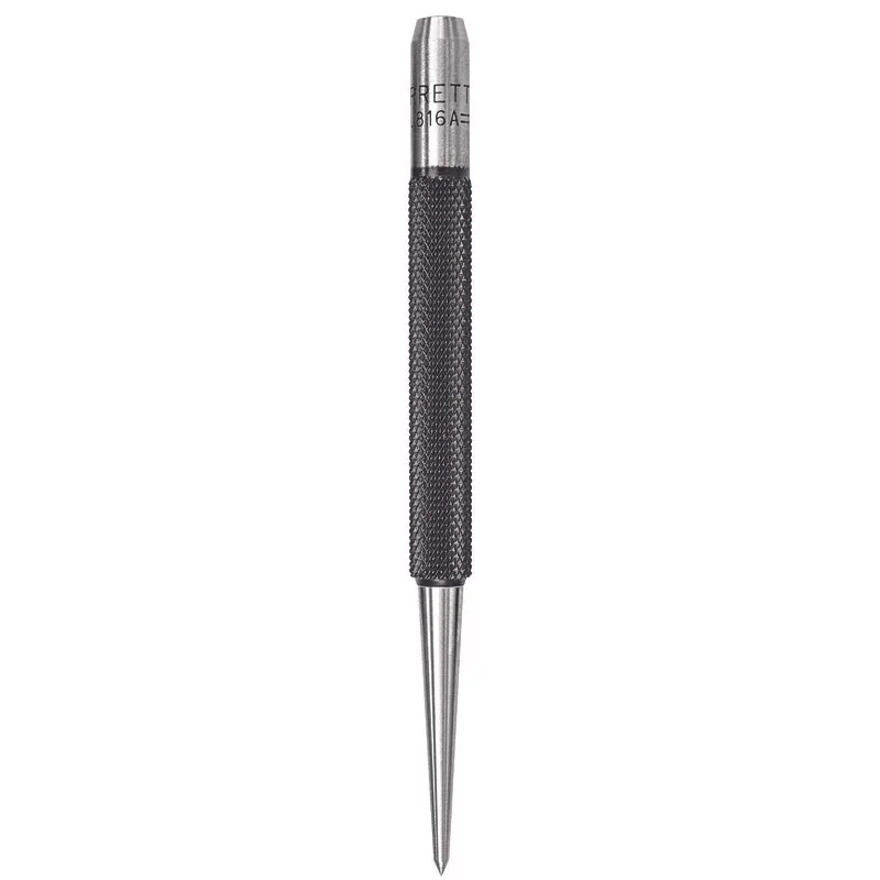 STARRETT 816A Prick Punch, 5/64 Inch Tip Size, Round, 4 Inch Length, 1 1/2 Inch Taper Length | CU4NYL 30A650