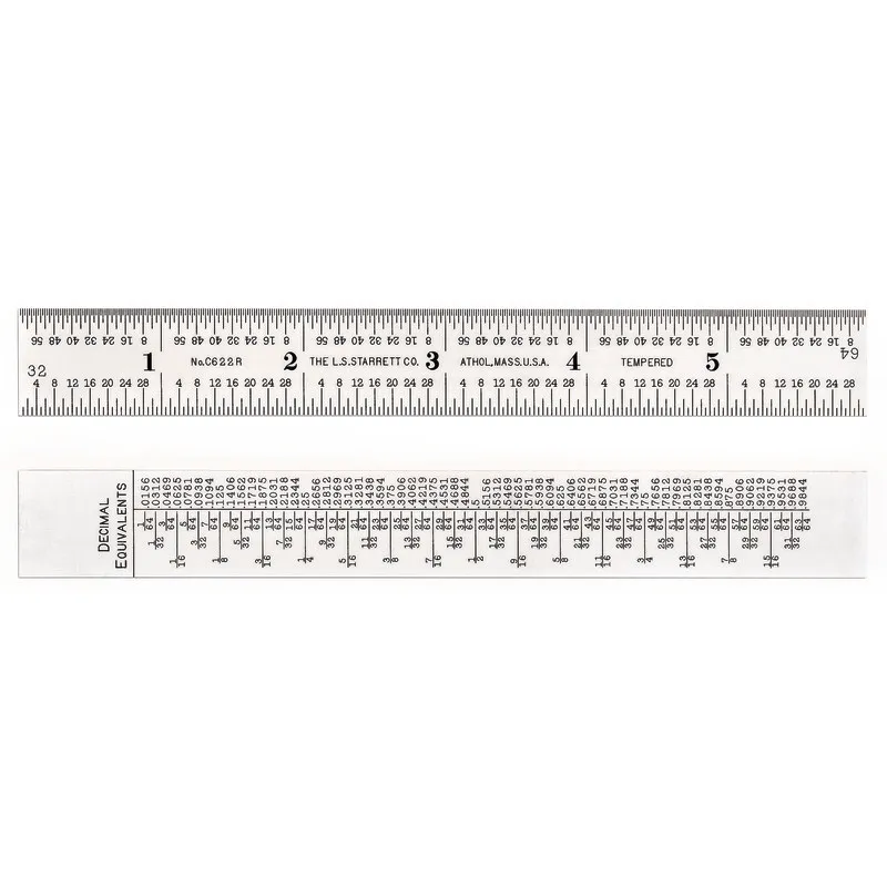 STARRETT C622R-6 Steel Rule Spring Tempered 6 Inch 10r Graduation | AC4HCM 2ZUX1 / 56660