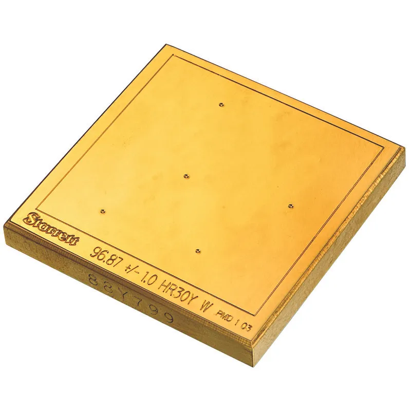 STARRETT PT05198 Hardness Test Block, Scale 30Y, Brass, For 1/2 Inch Ball Penetrator | DZ2NMZ 67941