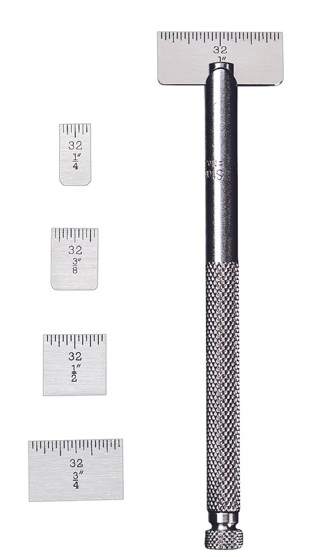 STARRETT S423Z Ruler Set, 1/4, 3/8, 1/2, 3/4 And 1 Inch Length | CJ3FLT 30C015