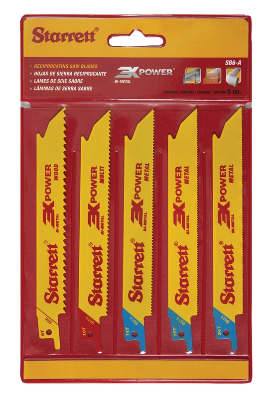 Reciprocating Saw Blade Variety Kit, 152 x 19 x 0.89 mm Size