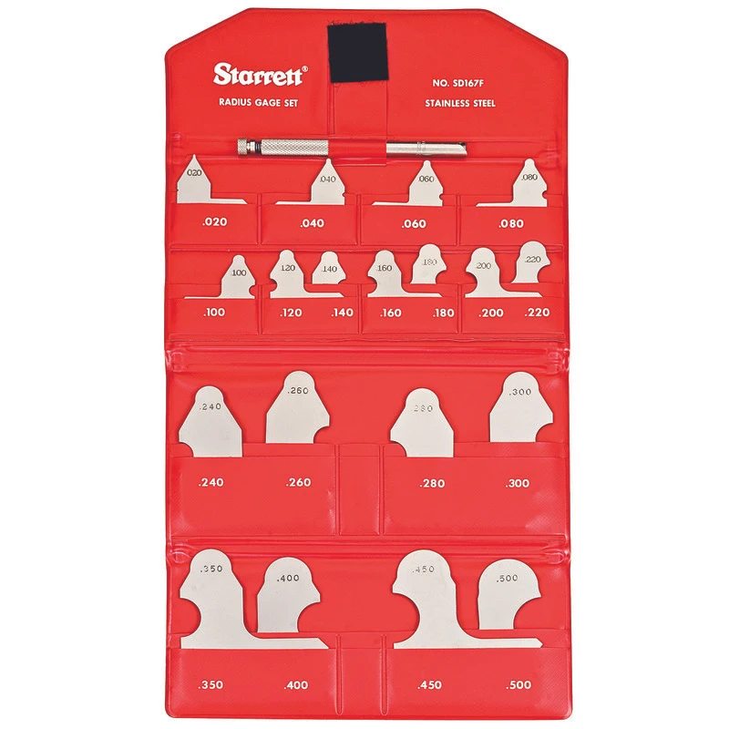 Radius Gage Set Decimal-Inch